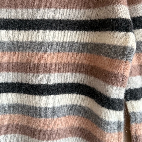 Cynthia Rowley Cashmere Striped Sweater XS Pink Gray Cream Black NWOT - Picture 10 of 12